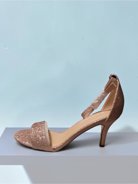 J. Adams Shoes - J.Adams "Dove" Fine Gold Glitter heeled sandals
